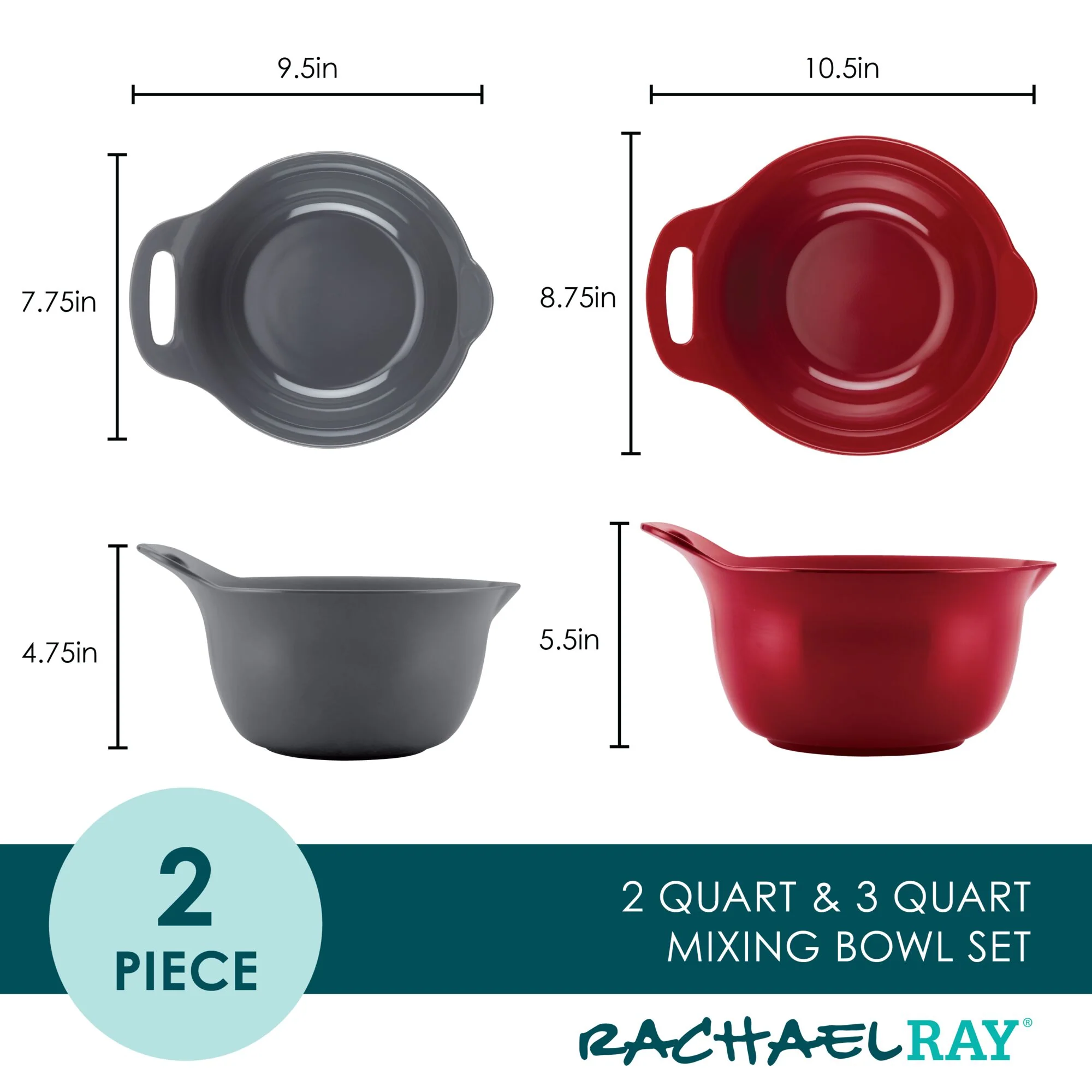 2-Qt. & 3-Qt. Nesting Mixing Bowl Set - Image 9