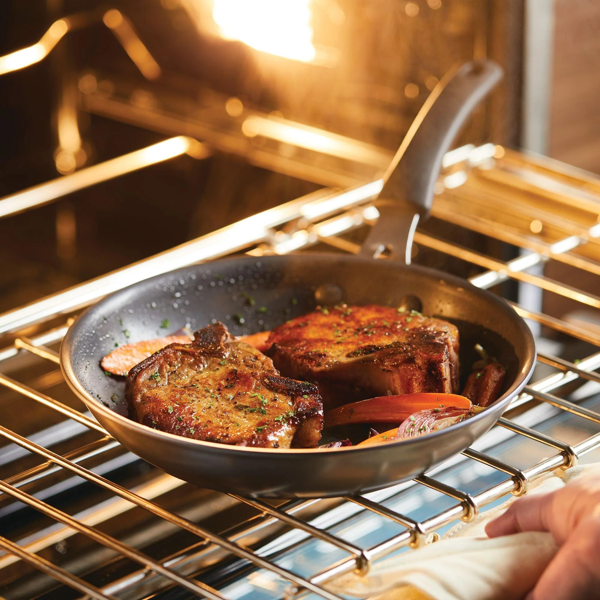 10-Piece Cook + Create Hard Anodized Nonstick Cookware Set - Image 4