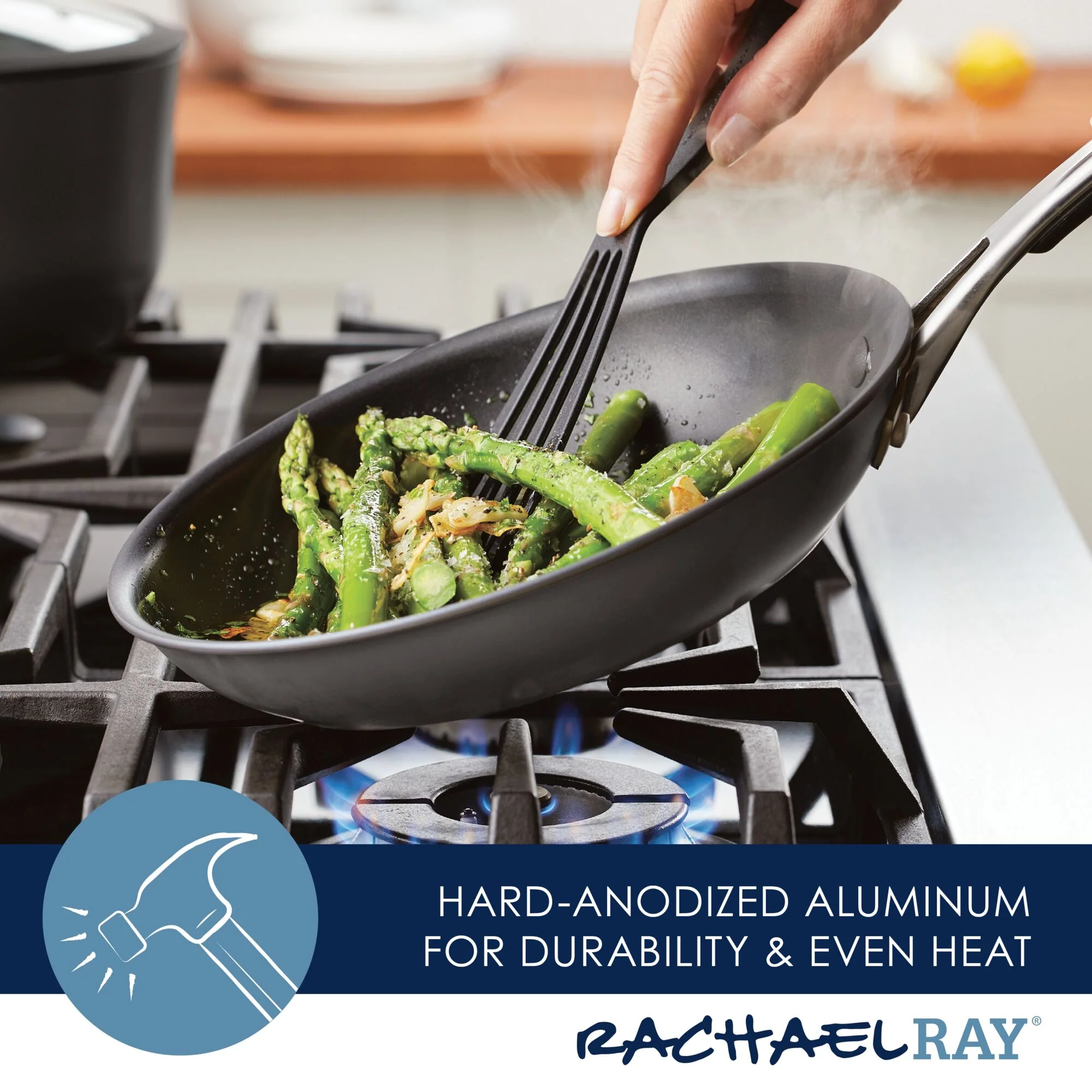 Cook + Create Hard Anodized Nonstick Frying Pans - Image 4