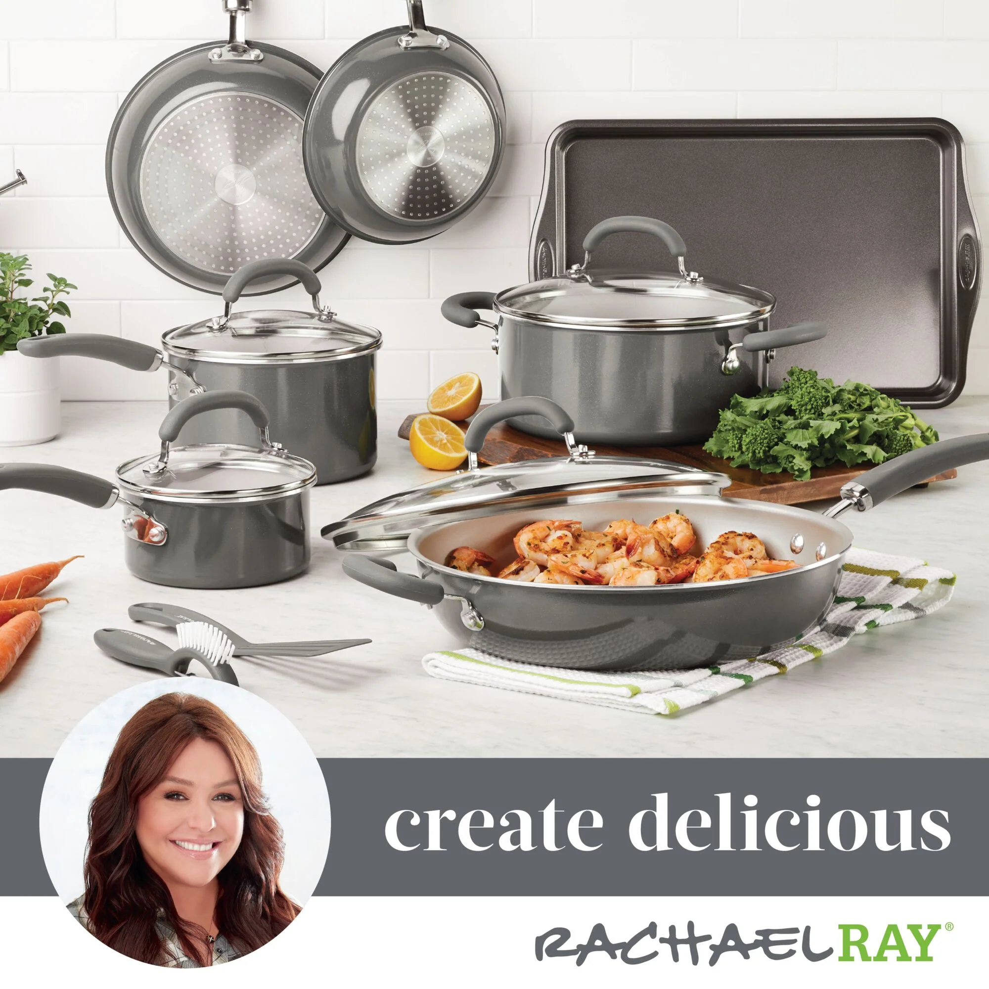 13-Piece Create Delicious Nonstick Induction Cookware Set - Image 11