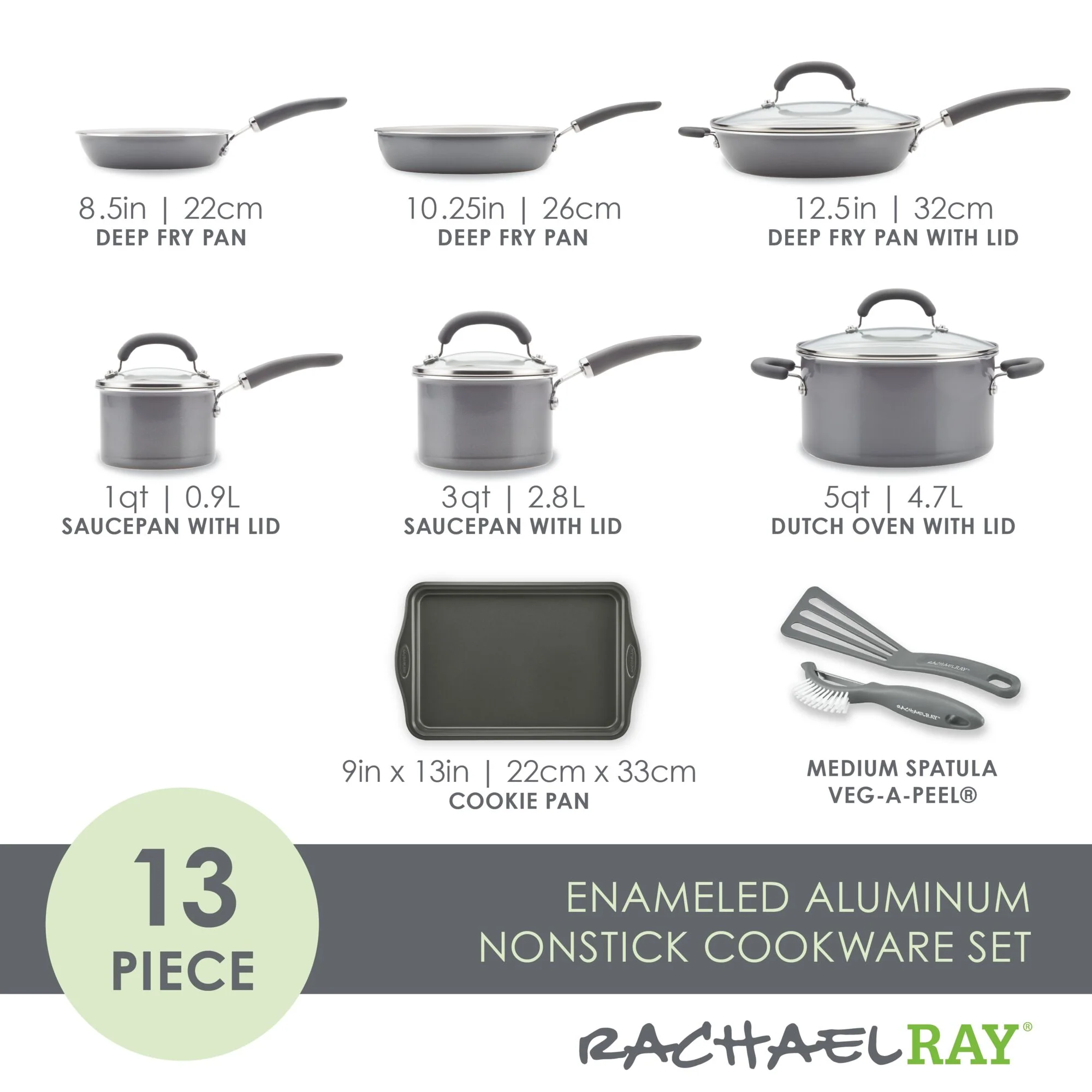 13-Piece Create Delicious Nonstick Induction Cookware Set - Image 12