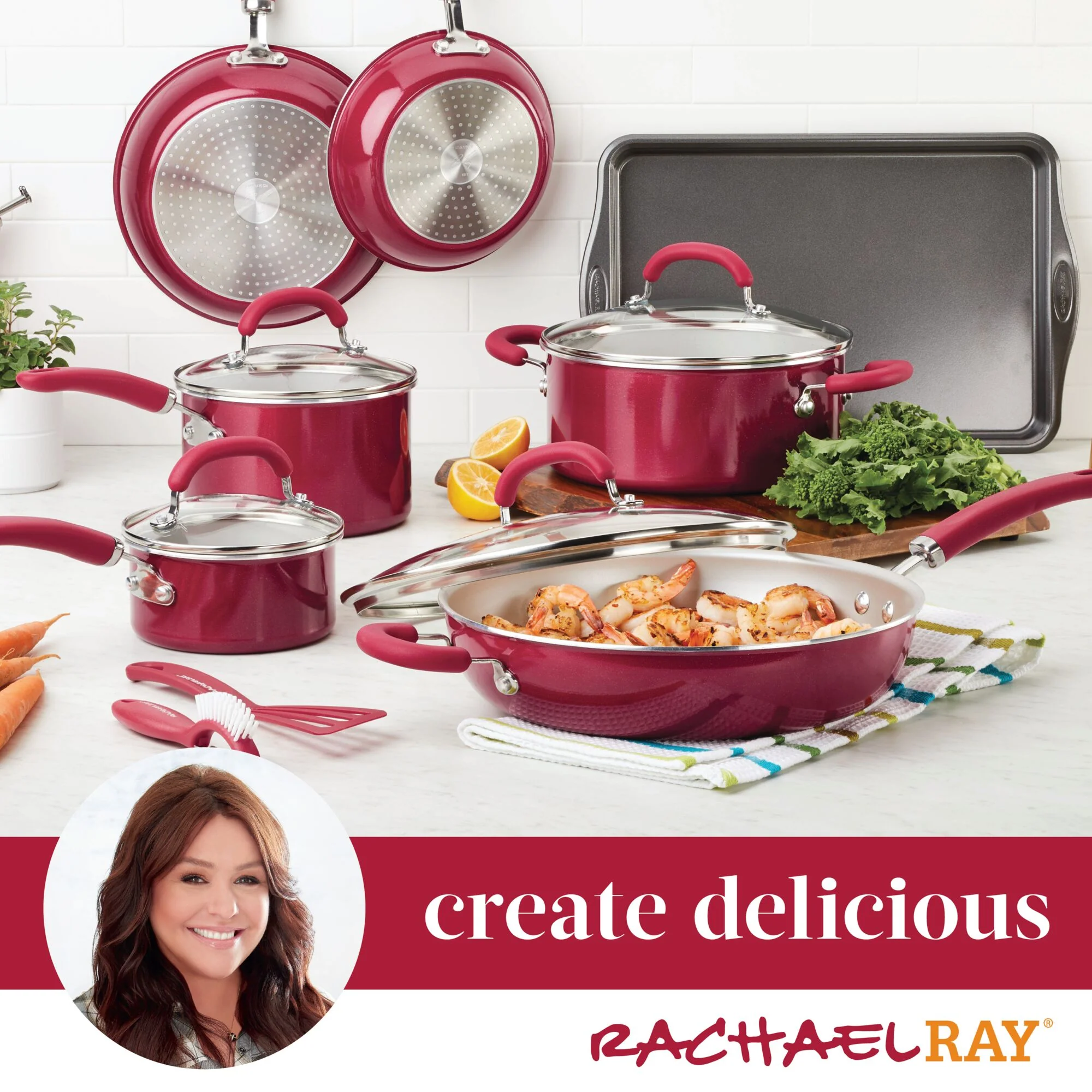 13-Piece Create Delicious Nonstick Induction Cookware Set - Image 23