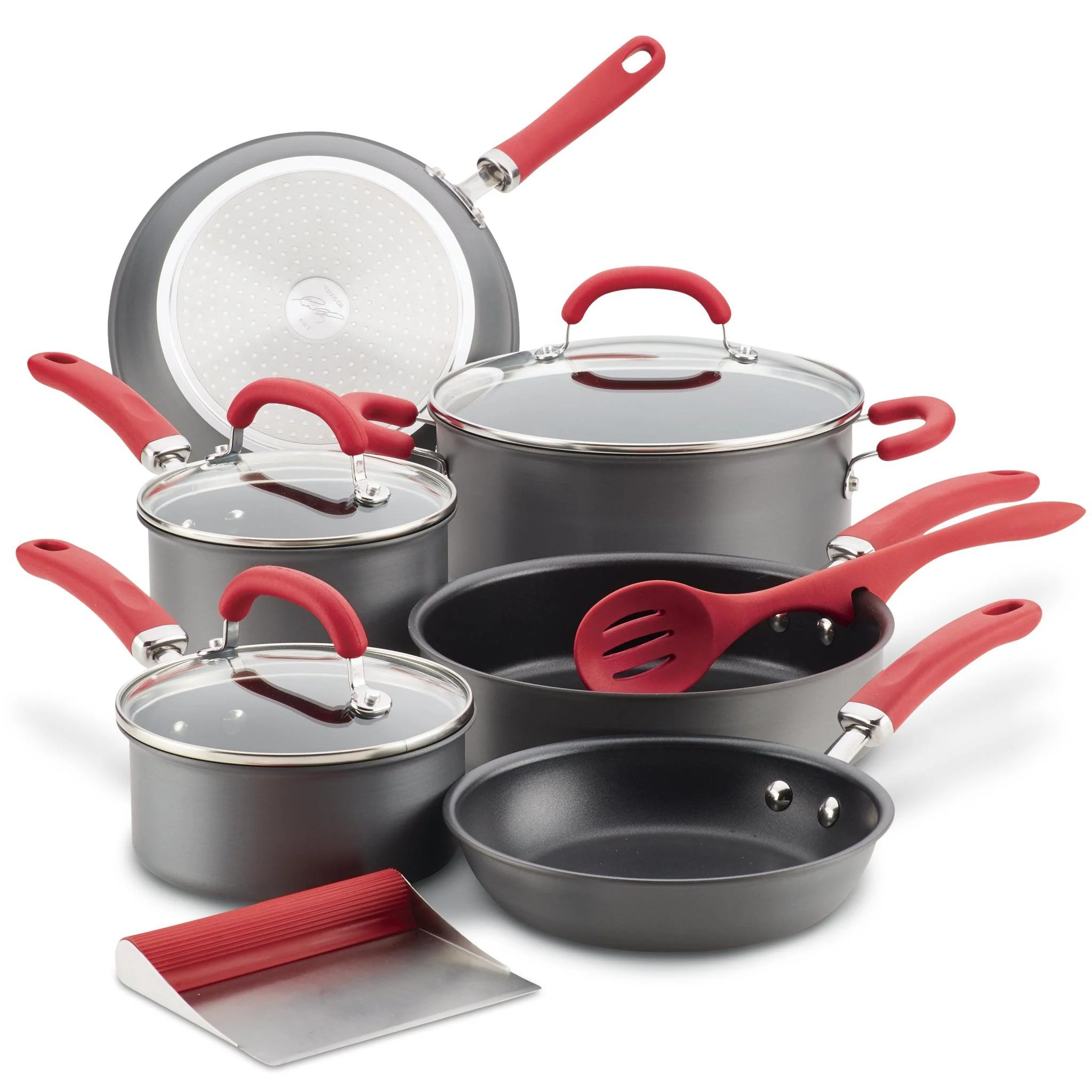 11-Piece Create Delicious Hard Anodized Nonstick Induction Cookware Set - Image 19