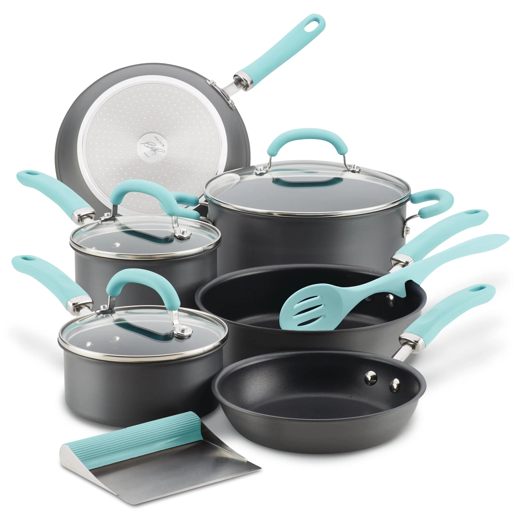 11-Piece Create Delicious Hard Anodized Nonstick Induction Cookware Set - Image 20