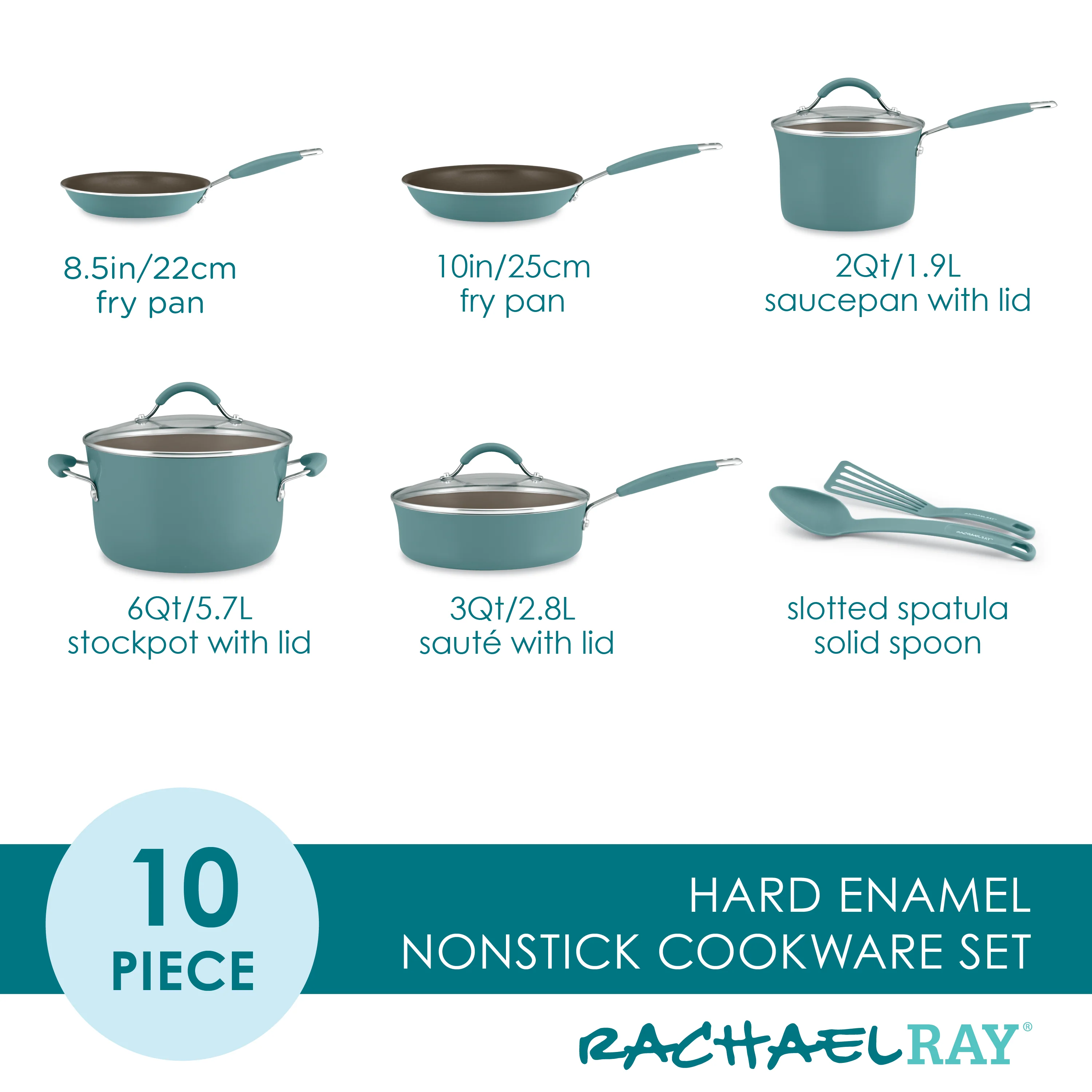 10-Piece Cucina Nonstick Cookware Set - Image 19