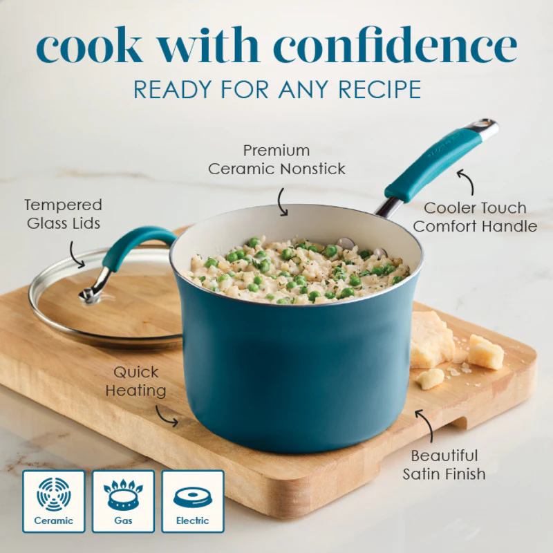 8-Piece Cucina Ceramic Nonstick Cookware Set - Image 7