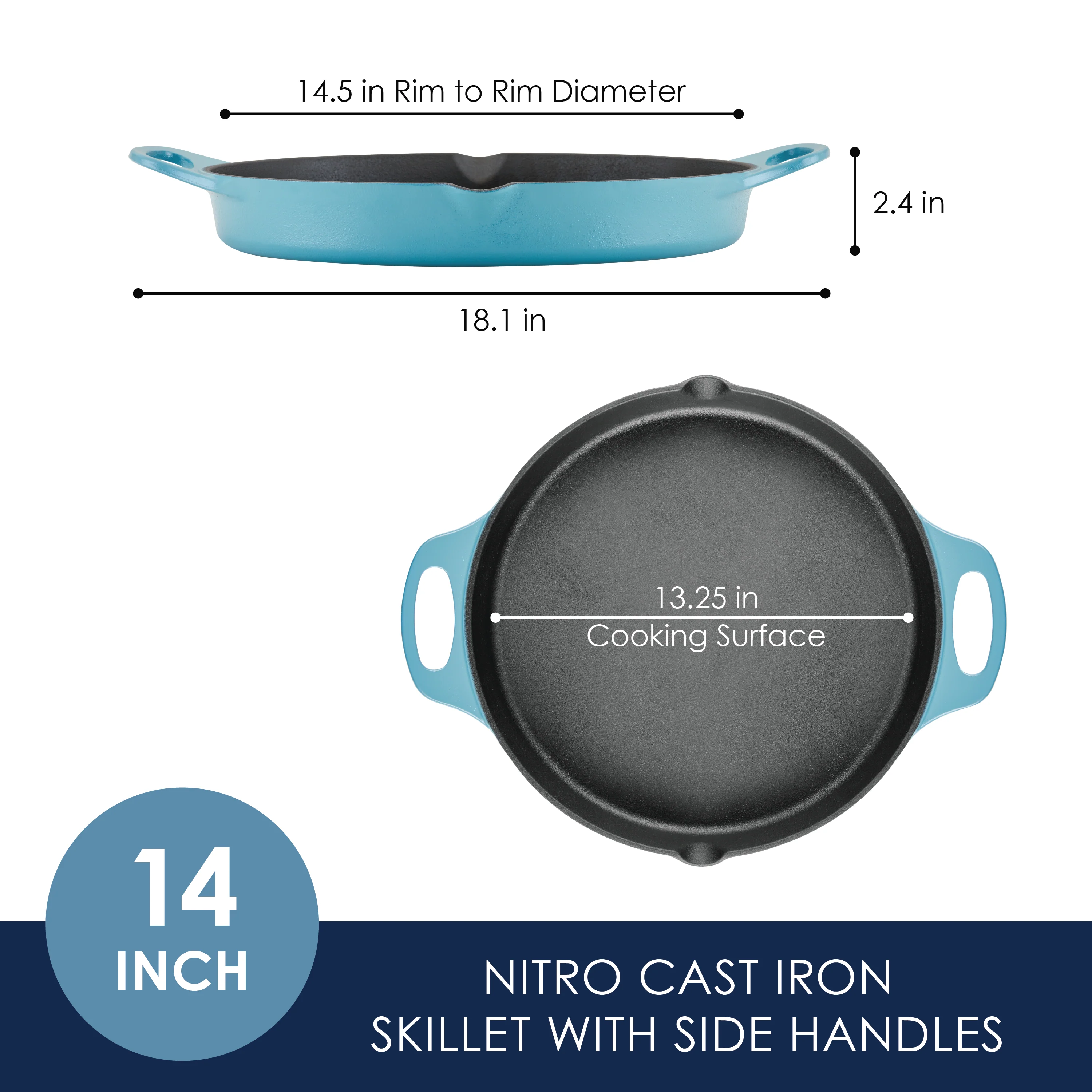 14-Inch NITRO Cast Iron Skillet - Image 11