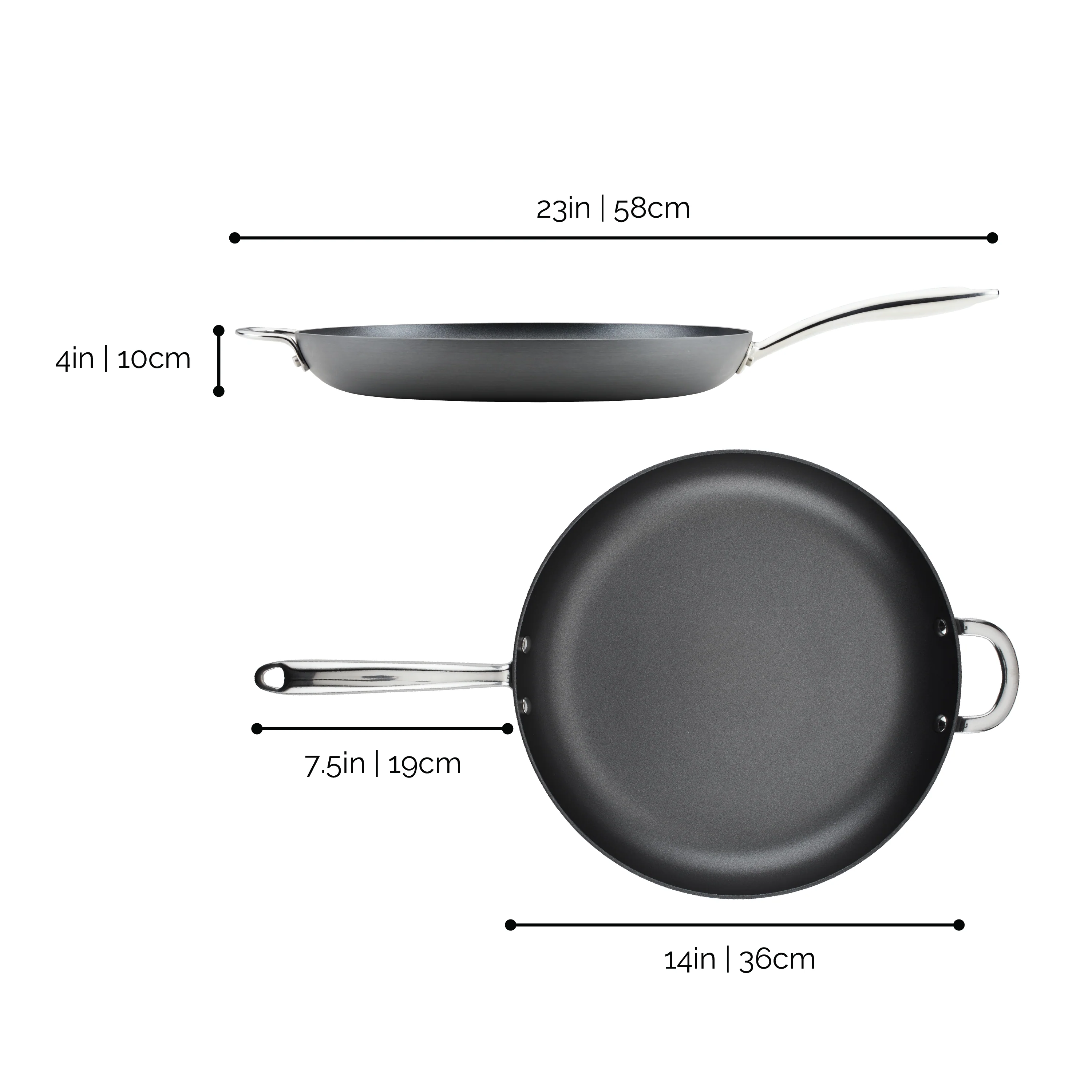 14-Inch Professional Hard Anodized Nonstick Frying Pan - Image 7