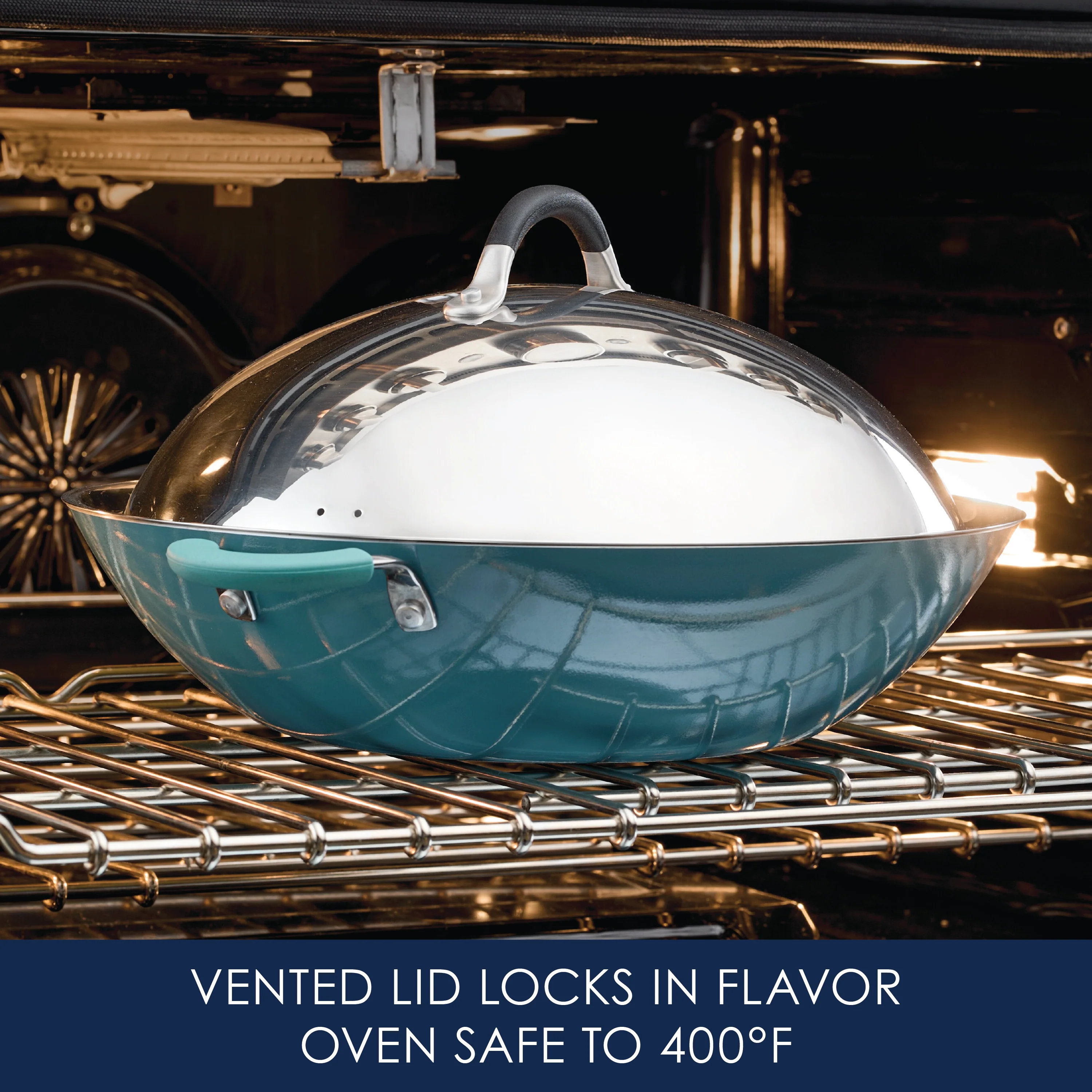 14-Inch Stainless Steel Domed Lid - Image 4