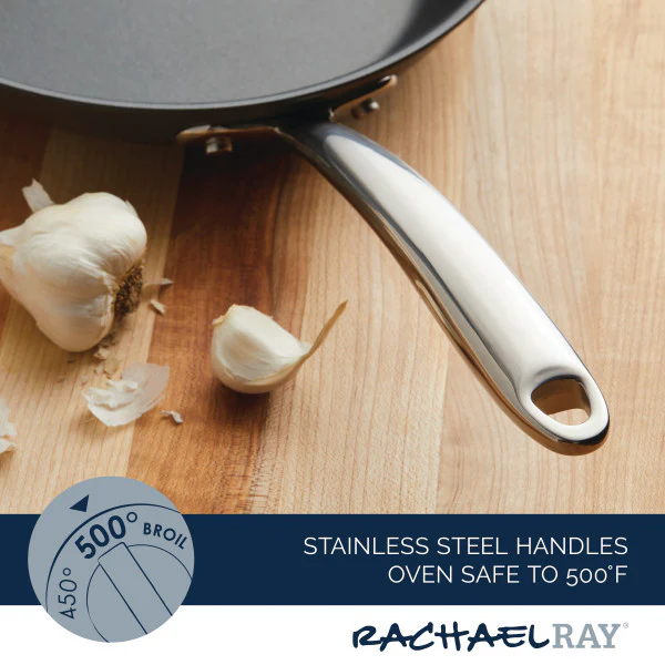 11- Piece Professional Hard-Anodized Nonstick and Induction Stainless Steel Cookware Set - Image 4