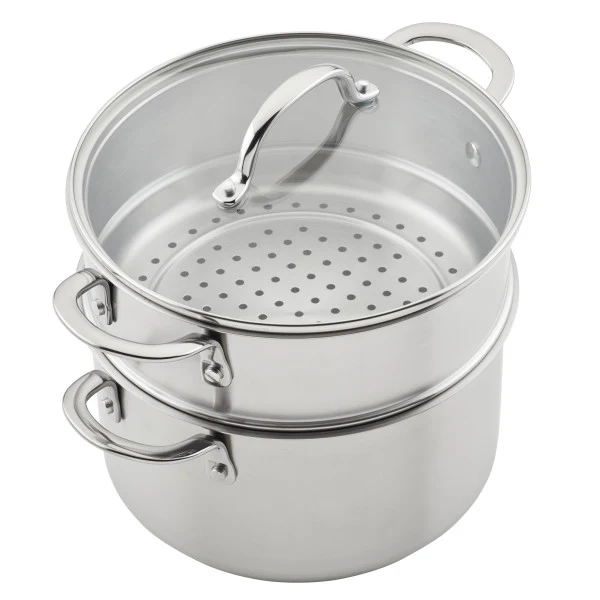 11- Piece Professional Hard-Anodized Nonstick and Induction Stainless Steel Cookware Set - Image 8