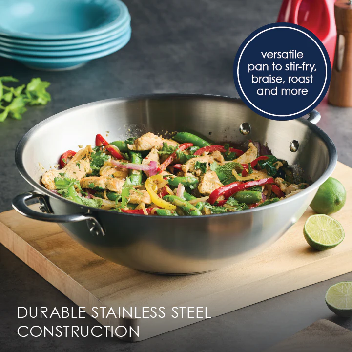 14-Inch Stainless Steel Induction Wok - Image 4