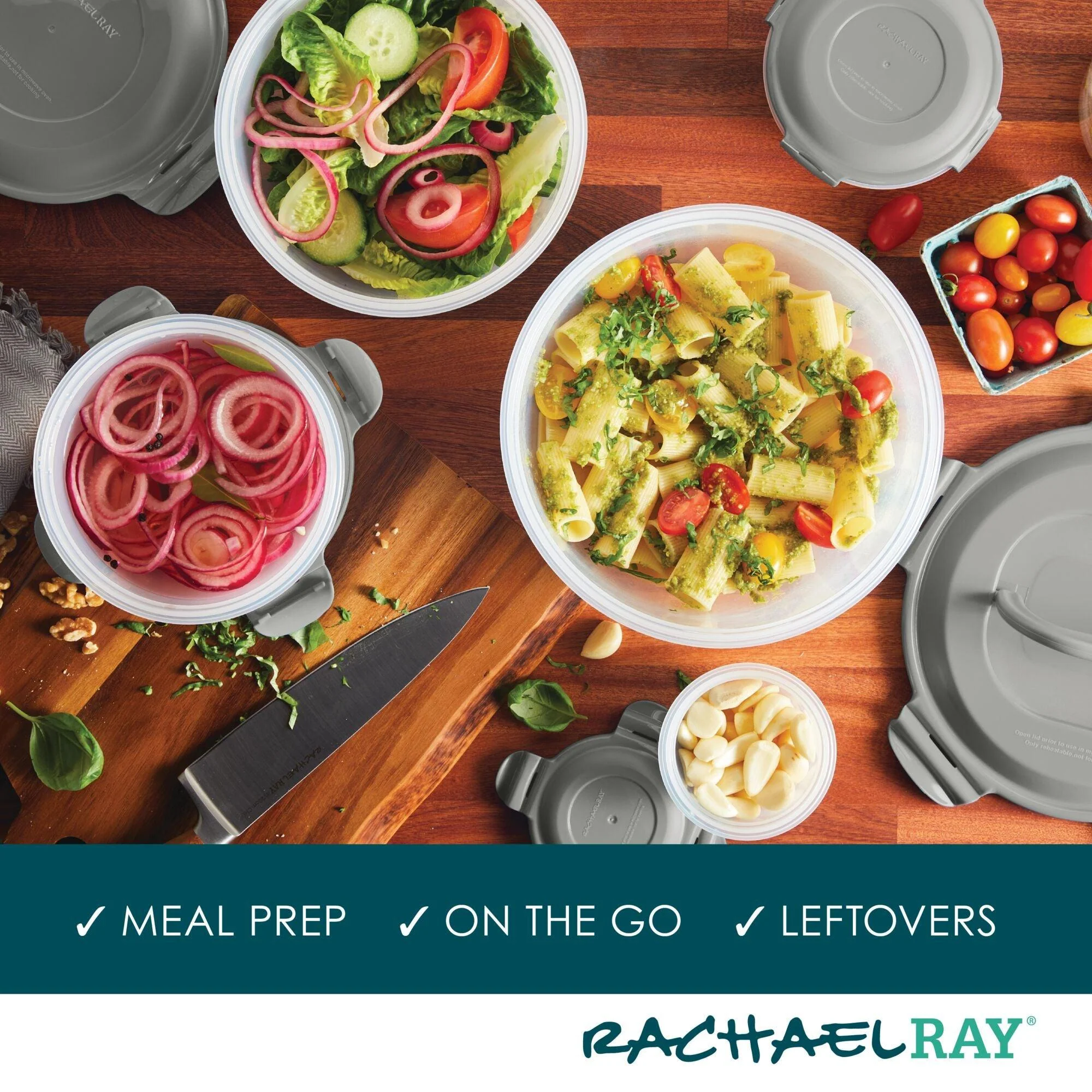 10-Piece Round Nestable Food Storage Containers - Image 4