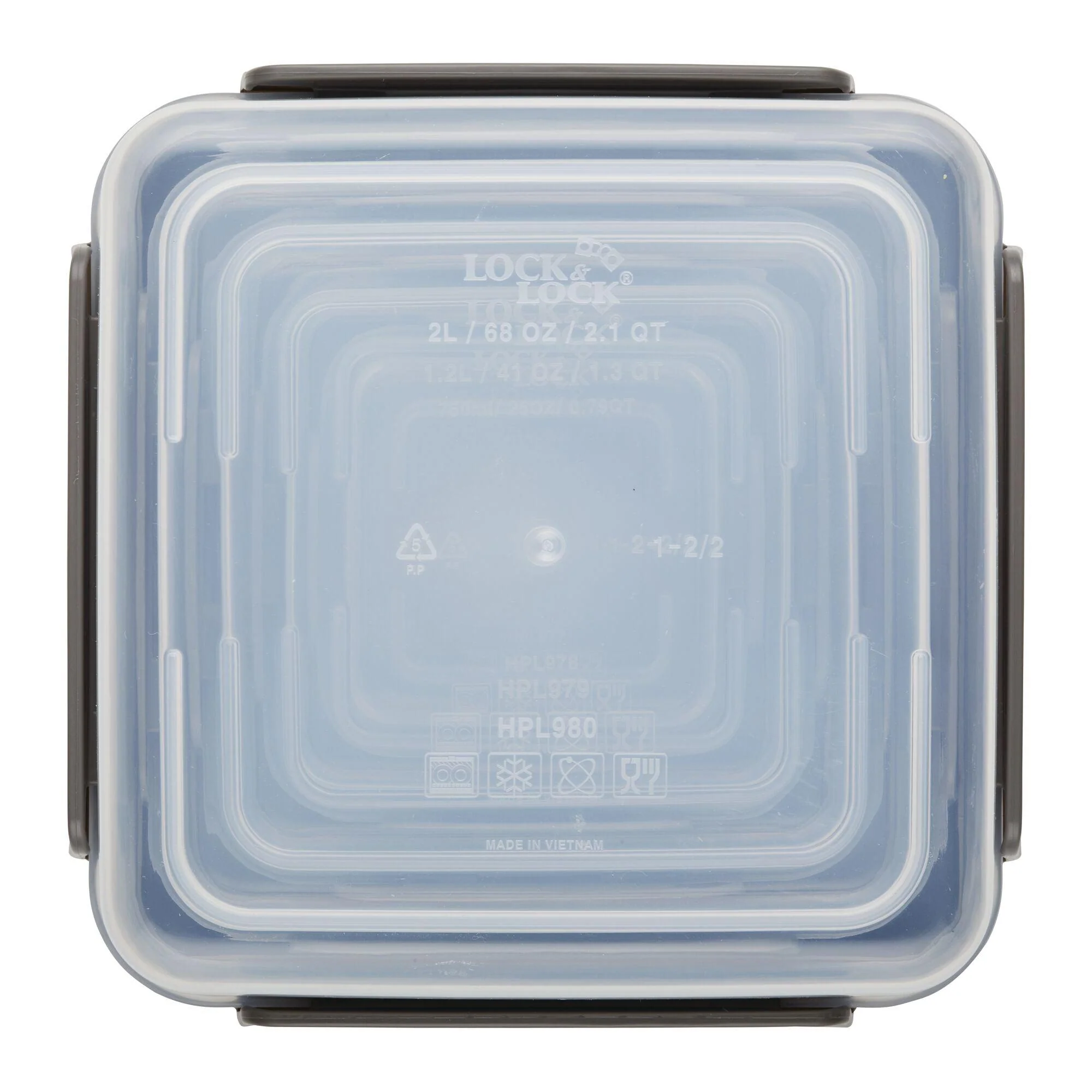 10-Piece Square Nestable Food Storage Containers - Image 15