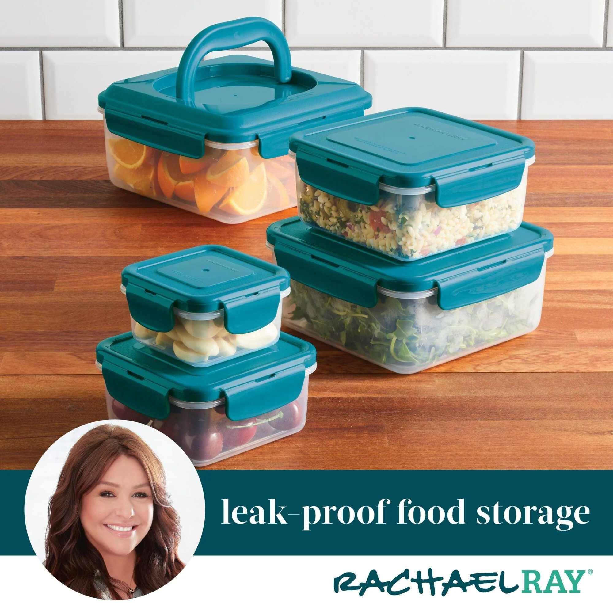 10-Piece Square Nestable Food Storage Containers - Image 5