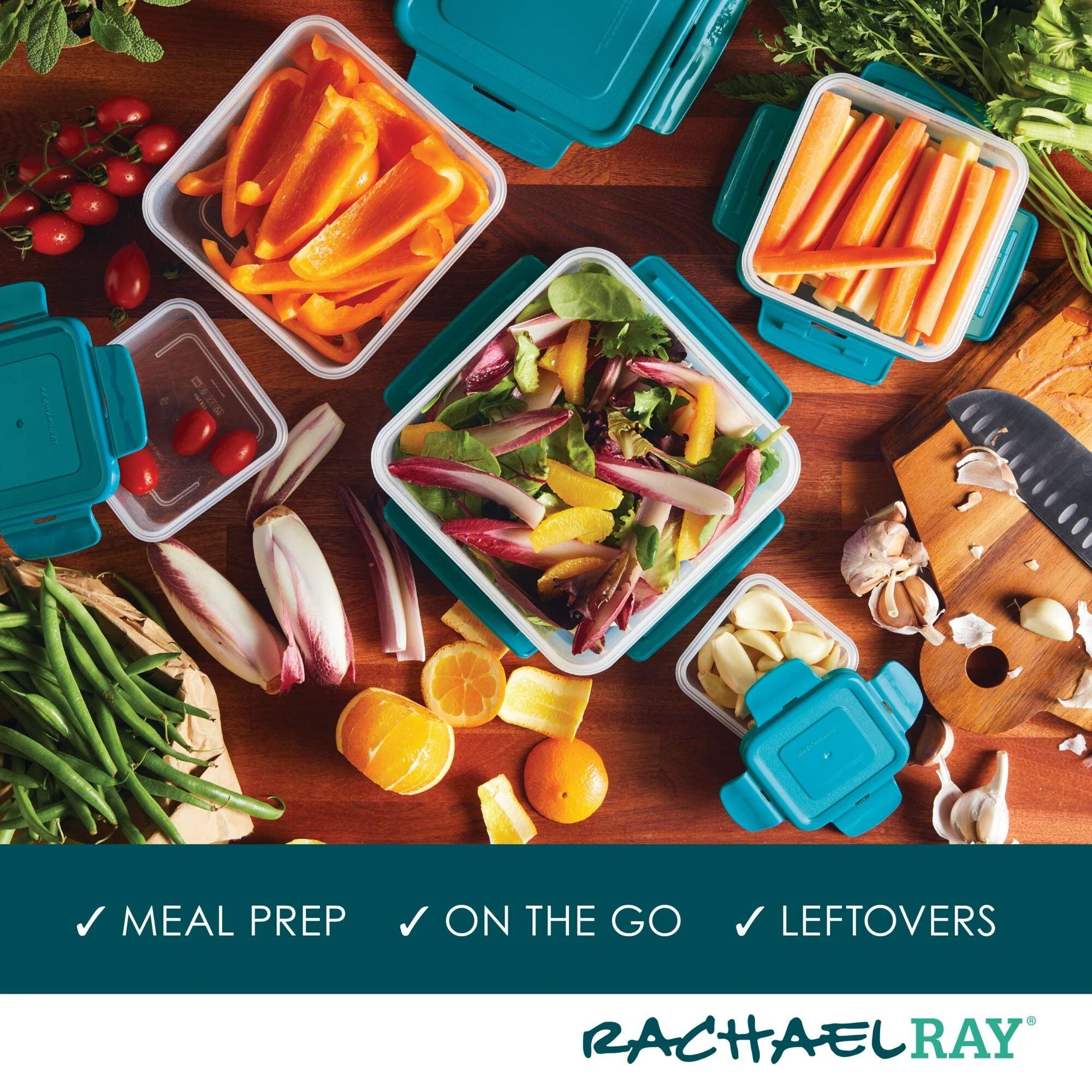 10-Piece Square Nestable Food Storage Containers - Image 6