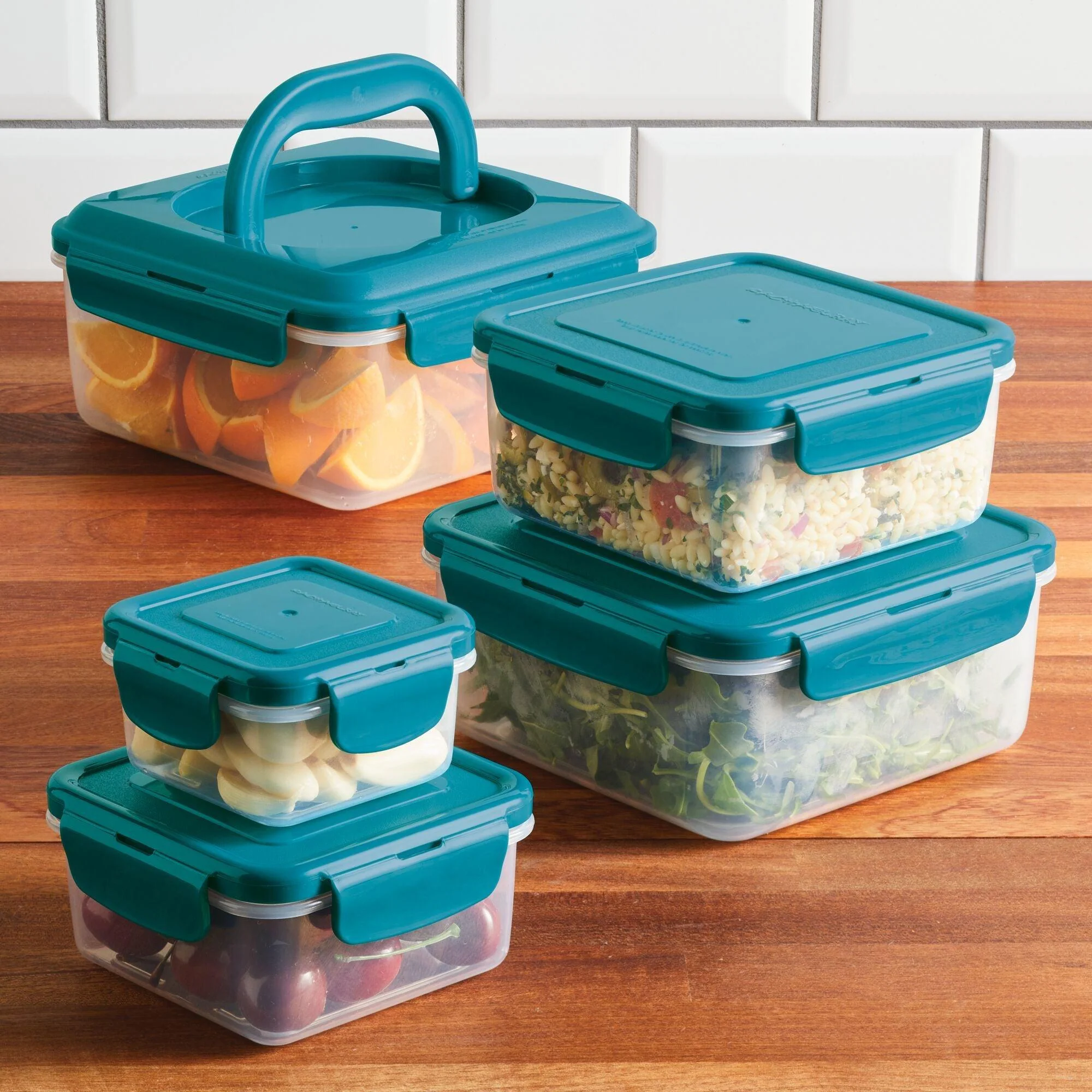 10-Piece Square Nestable Food Storage Containers - Image 9